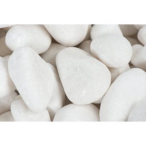 lot 824 image: Margo 20 lb Snow White Decorative Rock Pebbles, 2 to 3