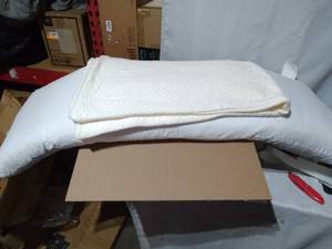 lot 3362 image: Long White Pillow With Long Pillow Case