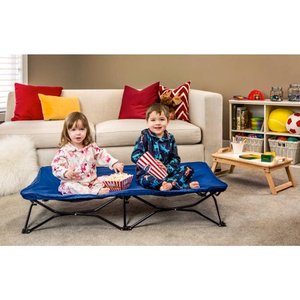 lot 3403 image: Regalo My Cot� Portable Toddler Bed, Royal Blue, Includes Fitted Sheet