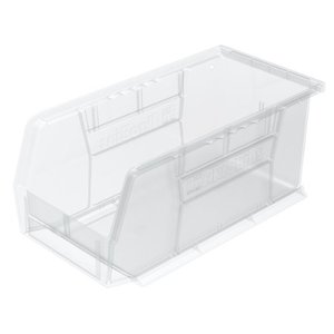 lot 3481 image: Akro-Mils 30230 AkroBins Plastic Storage Bin Hanging Stacking Containers, (11-Inch x 5-Inch x 5-Inch), Clear,