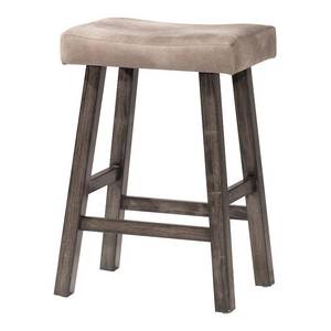 lot 3493 image: Hillsdale Saddle Non-Swivel Backless Bar Height Stool