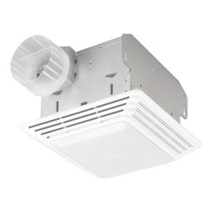 lot 3499 image: Broan HD80L 80 CFM White Heavy Duty Exhaust FanLight