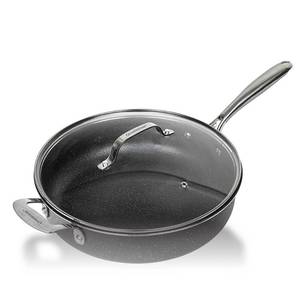 lot 3533 image: Granitestone Non Stick 5.5QT Jumbo Cooker with Glass Lid - Gray