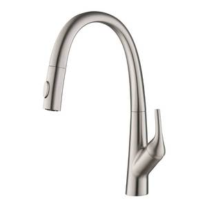 lot 3536 image: Arqo M�� Single Handle Pull-Down Kitchen Faucet in Spot Free Stainless Steel
