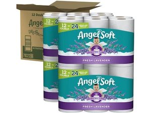 lot 3616 image: Angel Soft Toilet Paper with Fresh Lavender Scented Tube 2-Ply Sheet Double R...