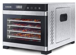 lot 788 image: COSORI Premium Food Dehydrator Machine50 Free Recipes, 6 Stainless Steel Trays