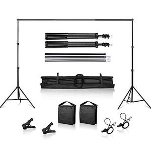 lot 48709 image: SH Heavy Duty Background Stand, 2x2M Backdrop Support System Kit with Carry Bag for Photography Photo Video Studio,Photography Studio