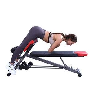 lot 48727 image: Finer Form Multi-Functional Weight Bench - Adjustable Workout Bench for Bench Press, Hyper Back Extension and Ab Exercises. Use as Roman Chair, Sit up Bench, Decline Bench, Flat Bench