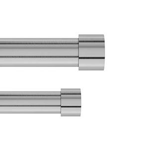 lot 48749 image: Umbra 1014401-411 Cappa 1-Inch Double Curtain Rod, Includes 2 Matching Finials, Brackets & Hardware, 66 to 120-Inch, Nickel