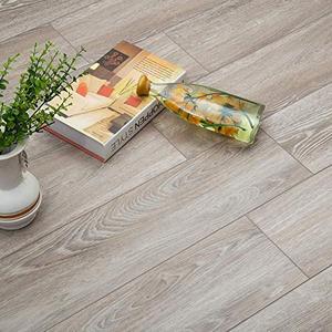 lot 48787 image: Diflart Cantha Oak 23.6 sq.ft Vinyl Plank Flooring Click Locking 48x7 inch Lvt Flooring Waterproof Foam Back Rigid SPC Core Wood Grain Finish