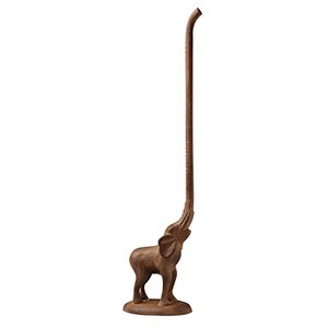 lot 48794 image: Art & Artifact Elephant Paper TowelToilet Paper Holder - Cast Iron Countertop or Floor Standing Paper Product Roll Dispenser