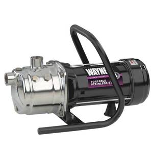 lot 48812 image: WAYNE 1 HP Portable Stainless Steel Lawn Sprinkling Pump