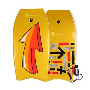 lot 48820 image: BIGTREE Bodyboard Kickboard Surfing Skimboard Wake Boogie Board Pool (37�� Single Arrow)