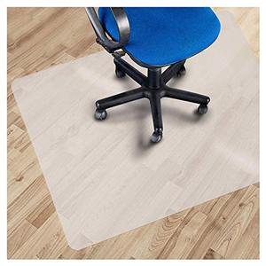 lot 48823 image: Office Marshal PVC Chair Mat for Hard Floors - 48 x 80  Multiple Clear Frosted, Multi-Purpose Floor Protector