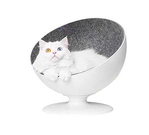 lot 48829 image: Laifug Cat Bed 360°Rotatable Cat House Round Elevated Condo Cat Bed for Indoor Cats or Small Dogs Cave Bed with Washable Velvet Cushion