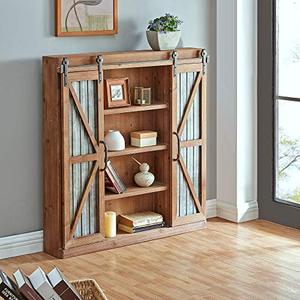 lot 48841 image: FirsTime & Co. Westerly Farmhouse Barn Door Cabinet, Rustic Brown, 34 x 5.5 x 33 , , 34 inches