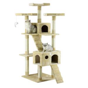 lot 4236 image: Go Pet Club Cat Tree &amp Condo Scratching Post Tower