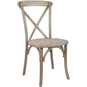 lot 4553 image: Flash Furniture Advantage Driftwood X Back Chairs