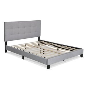 lot 4584 image: Furinno Laval Button Tufted Bed Frame