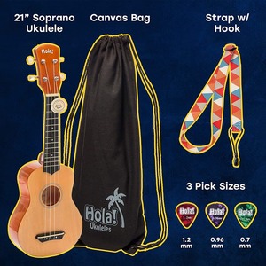lot 4546 image: Hola Music Soprano Ukulele Bundle