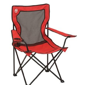 lot 37028 image: Coleman Broadband Mesh Quad Adult Camping Chair, Red - Very comfortable - 6K positive AZN reviews