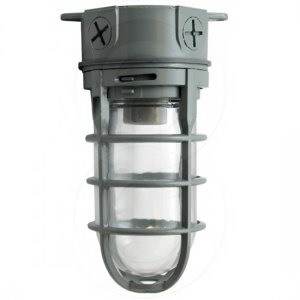 lot 37030 image: Lithonia Lighting Vc150i M12 1 Light 150 Watt Ceiling Mount Vapor Utility Light - Grey - Retails for $27.59