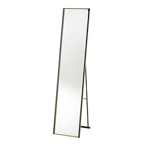 lot 37050 image: 59 Adesso Alice Simple, Modern Full Length Mirror with Satin Steel Folding Frame - Retails for $84.14