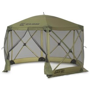 lot 37057 image: Clam Quick Set Escape Portable Camping Outdoor Gazebo Canopy Shelter Screen - sets up in under a minute - Retails for $314.99