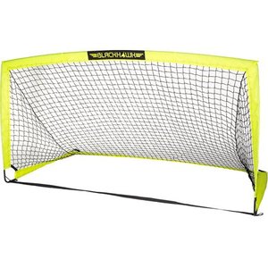 lot 37059 image: Franklin Sports Blackhawk Single Portable Soccer Goal, Color Yellow, 6.6 FT (W) x 3.3 FT (H), Age 6