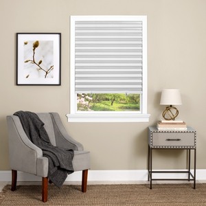 lot 37076 image: Achim Home Furnishings Cordless 1-2-3 shade Vinyl Room Darkening Pleated Window Shade, 36 x 75, White
