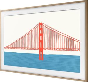 lot 37119 image: SAMSUNG 65-inch The Frame Customizable Bezel Modern Teak - Retails for $182.94