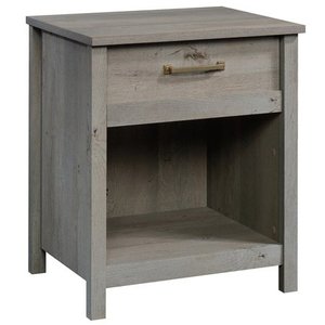 lot 37124 image: Sauder Cannery Bridge Night Stand, Mystic Oak finish - Retails for $104.65