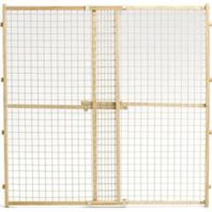 lot 37160 image: MidWest Wire Mesh Pet Safety Gate measures 44 tall & expands to fit openings 29 - 50 inches wide - Retails for $36.09