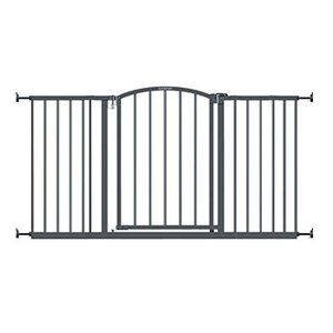 lot 37169 image: Summer Extra Wide Decor Safety Baby Gate, Gray  27 Tall, Fits Openings of 28 to 51.5 Wide, 20 Wide Door Opening, Baby and Pet Gate for Extra Wide Doorways - Retails for $59.99