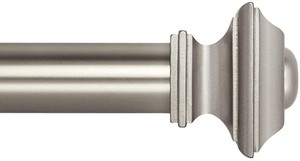 lot 37022 image: Ivilon Drapery Treatment Window Curtain Rod - Square Design 1 18 Rod. 120 - Retails for $77.19