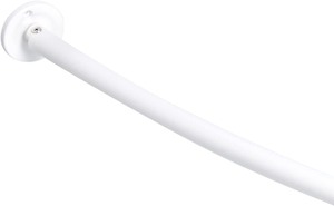 lot 37067 image: Extendable Curved Shower Rod - 48 to 72, White