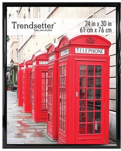 lot 37104 image: MCS Trendsetter Poster Back-Loading Wall Art & Puzzle Frame, 24 x 30 in, Black
