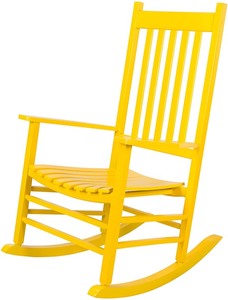 lot 37117 image: Shine Company 4332LE Vermont Porch Rocker, Lemon - Retails for $143.12