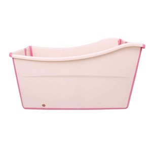lot 37149 image: Freestanding Large Foldable Bath Tub Bathtub for Petite Adult Children Baby Toddler Pink - Retails for $168.88