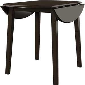 lot 37157 image: Signature Design by Ashley Hammis Round Dining Room Drop Leaf Table, Dark Brown - Retails for $159.83