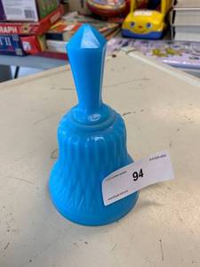 lot 94 image: Blue Vintage Dinner Bell