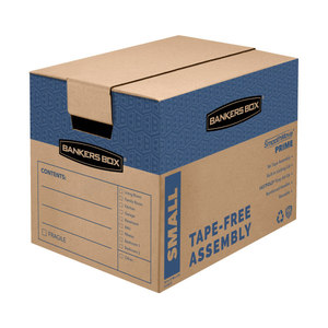 lot 11732 image: Bankers Box SmoothMove MovingStorage Box, Extra Strength, Small, 12w x 12d x 16h, Kraft