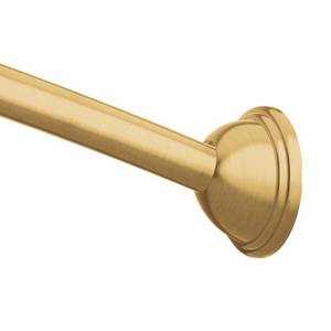lot 11736 image: Moen CSR2160 54 Curver Shower Curtian Rod, Gold