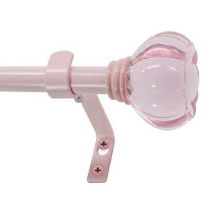 lot 11756 image: Lot of 2 Beme Juvenile 58 Acrylic Crown Telescoping Curtain Rod Set