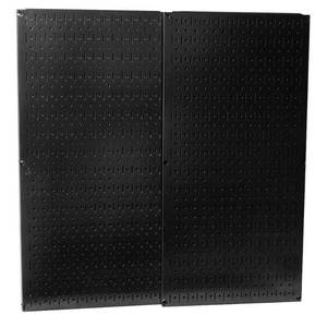 lot 11777 image: Black Metal Pegboard Pack - Two Pegboard Tool Boards