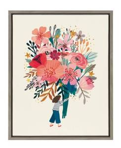 lot 11789 image: 18 x 24 Sylvie Hope Framed Canvas by Mia Charro Gray - Kate & Laurel All Things Decor