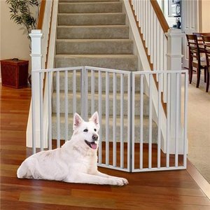lot 11800 image: Petmaker 80-62875-WT Wooden Pet Gate, White - 54 x 32 in.
