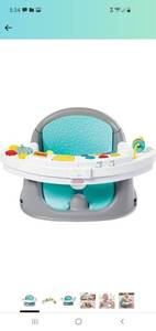 lot 11818 image: Infantino Music & Lights 3-in-1 Discovery Seat and Booster - Convertible Booster, Infant Activity seat and Feeding Chair with Electronic Piano for Sensory Exploration, for Babies and Toddlers