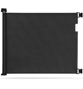 lot 11850 image: Retractable Baby Gate, Momcozy Mesh Safety Gate for Babies and Pets, Extra Wide Safety Baby Gate 33 Tall, Extends to 55 Wide, Pet Dog Gate for doorways, Stairs, Hallways, IndoorOutdoor (Black)