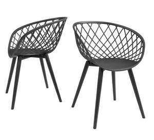 lot 11860 image: Set of 2 Kurv Chair Black - Jamesdar
